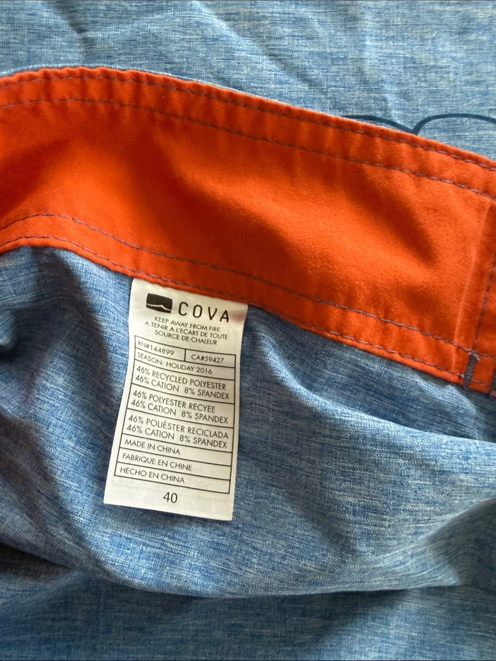 Cova Men's Blue Wave Performance Swim Shorts